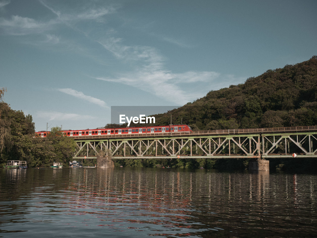 Bridge over river against sky