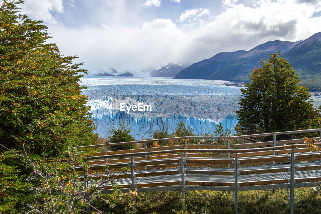 scenic view of lake by trees against sky