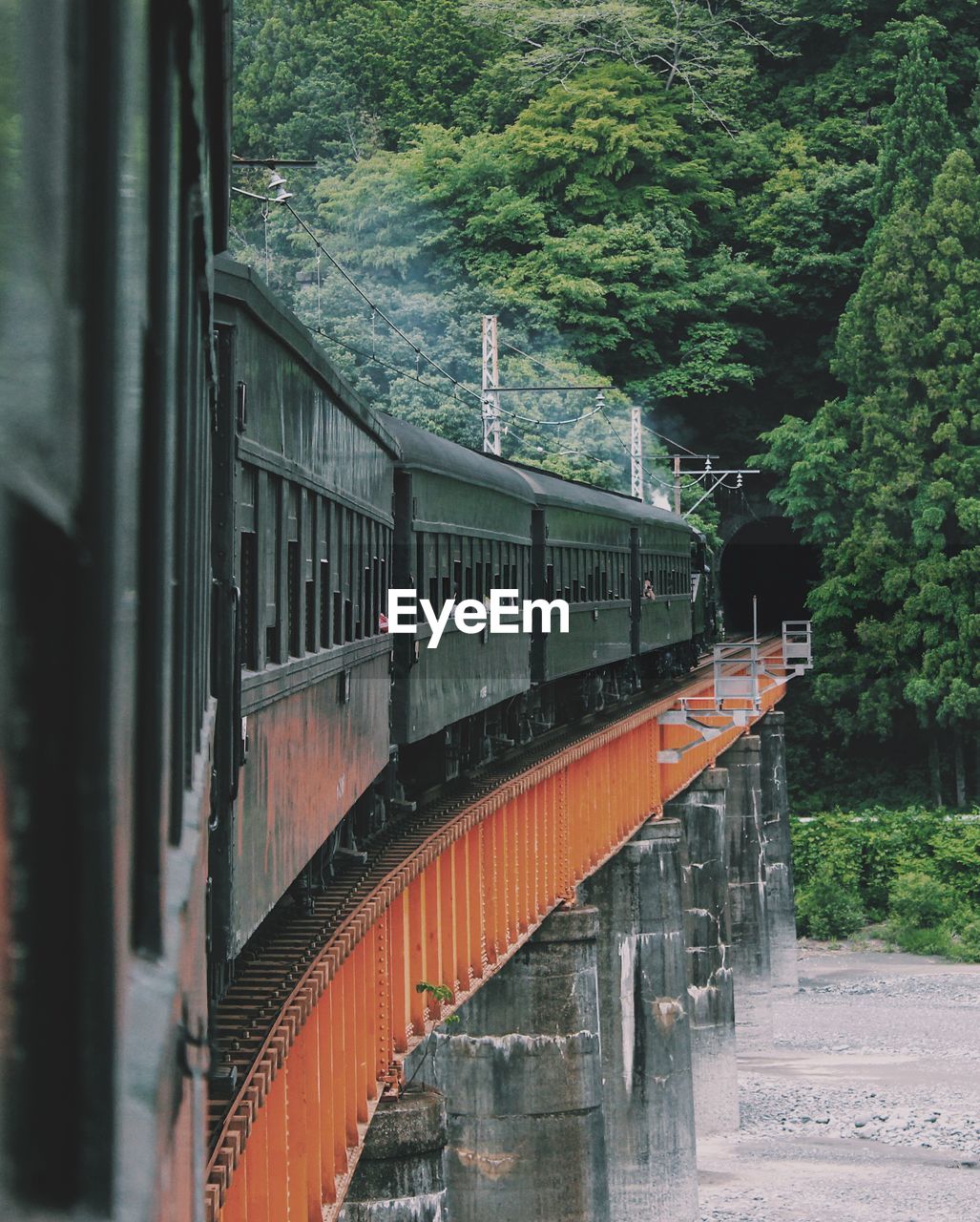 TRAIN AT BRIDGE