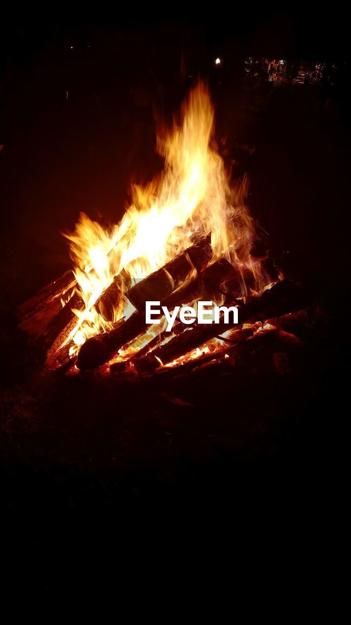 BONFIRE AT NIGHT