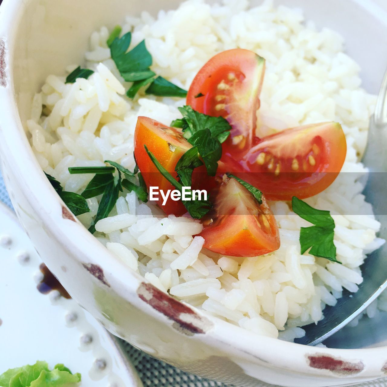 CLOSE-UP OF SERVED FOOD