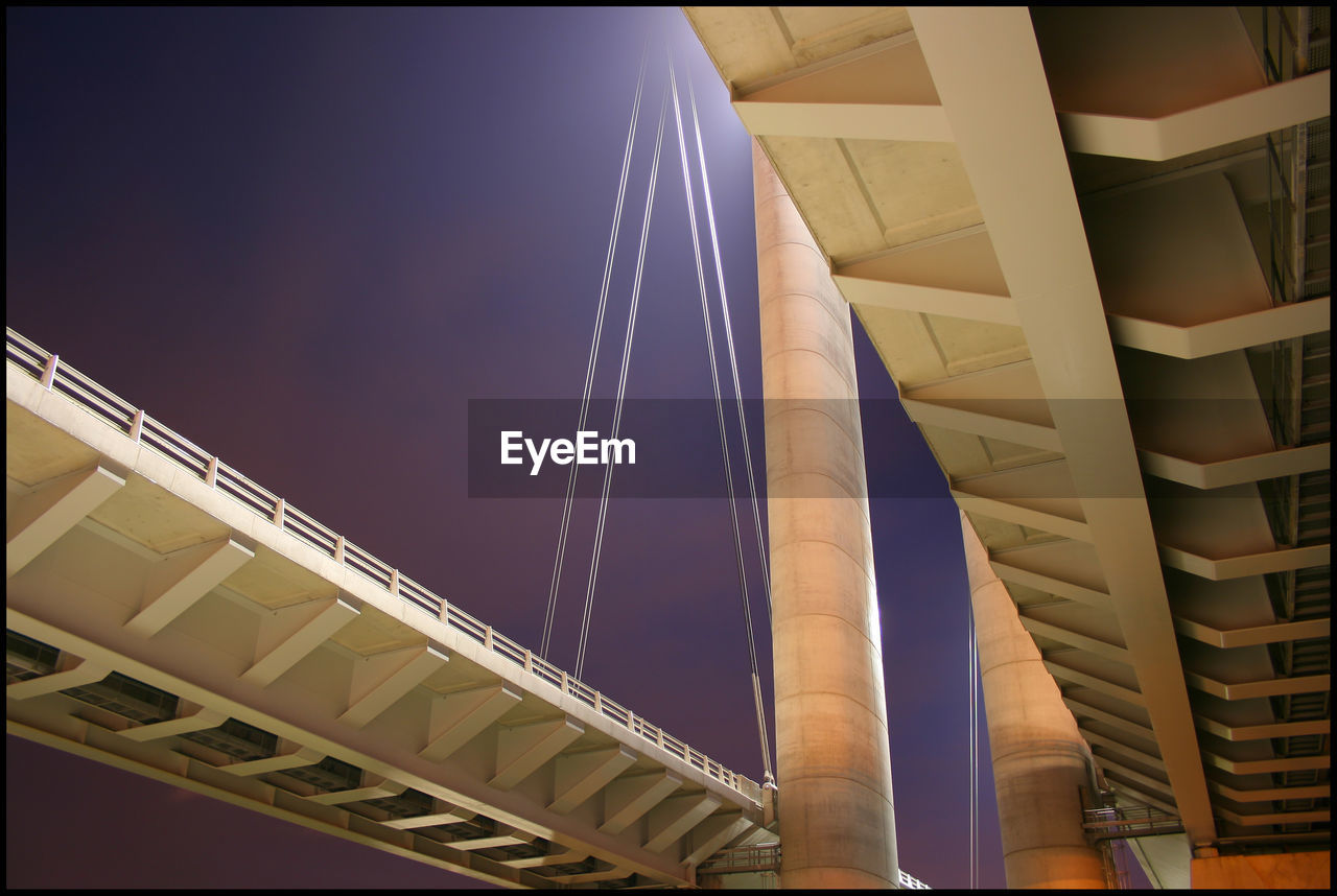 Low angle view of bridge against sky