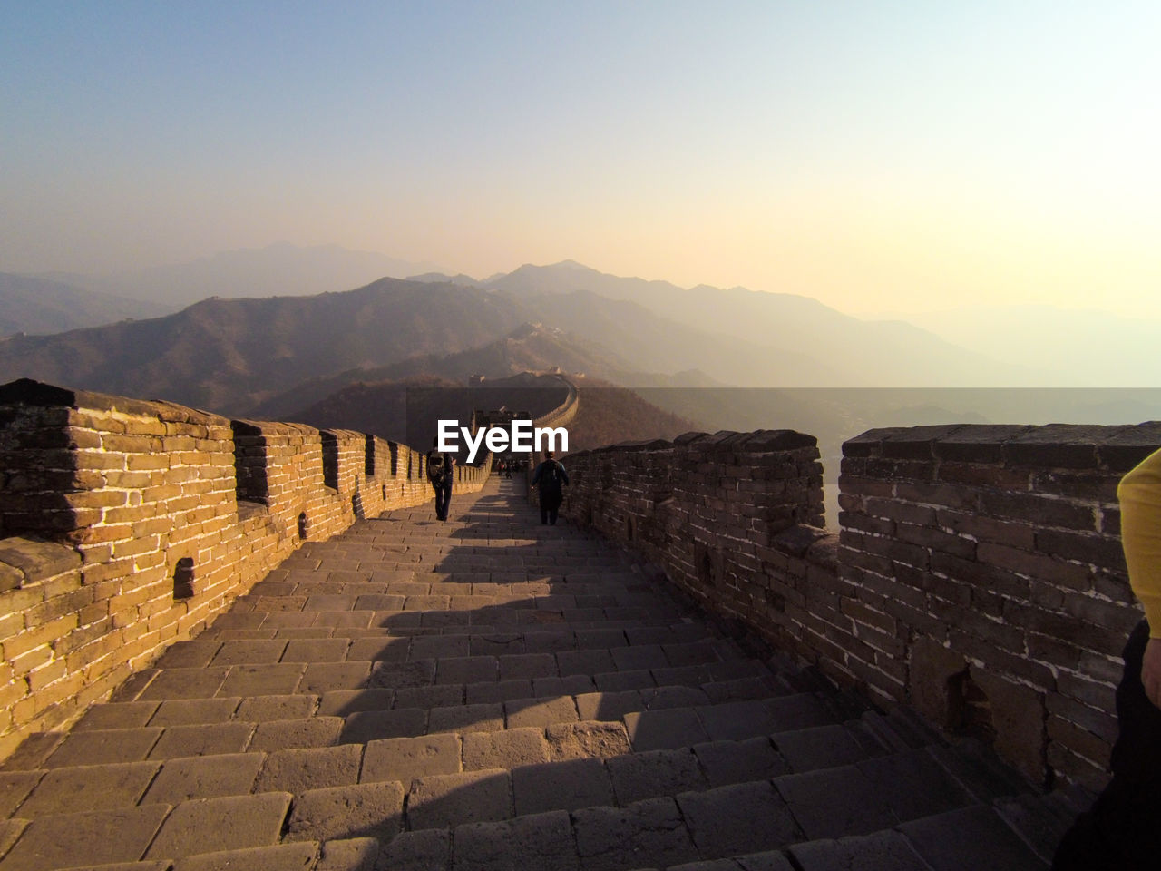 Great wall of china against sky