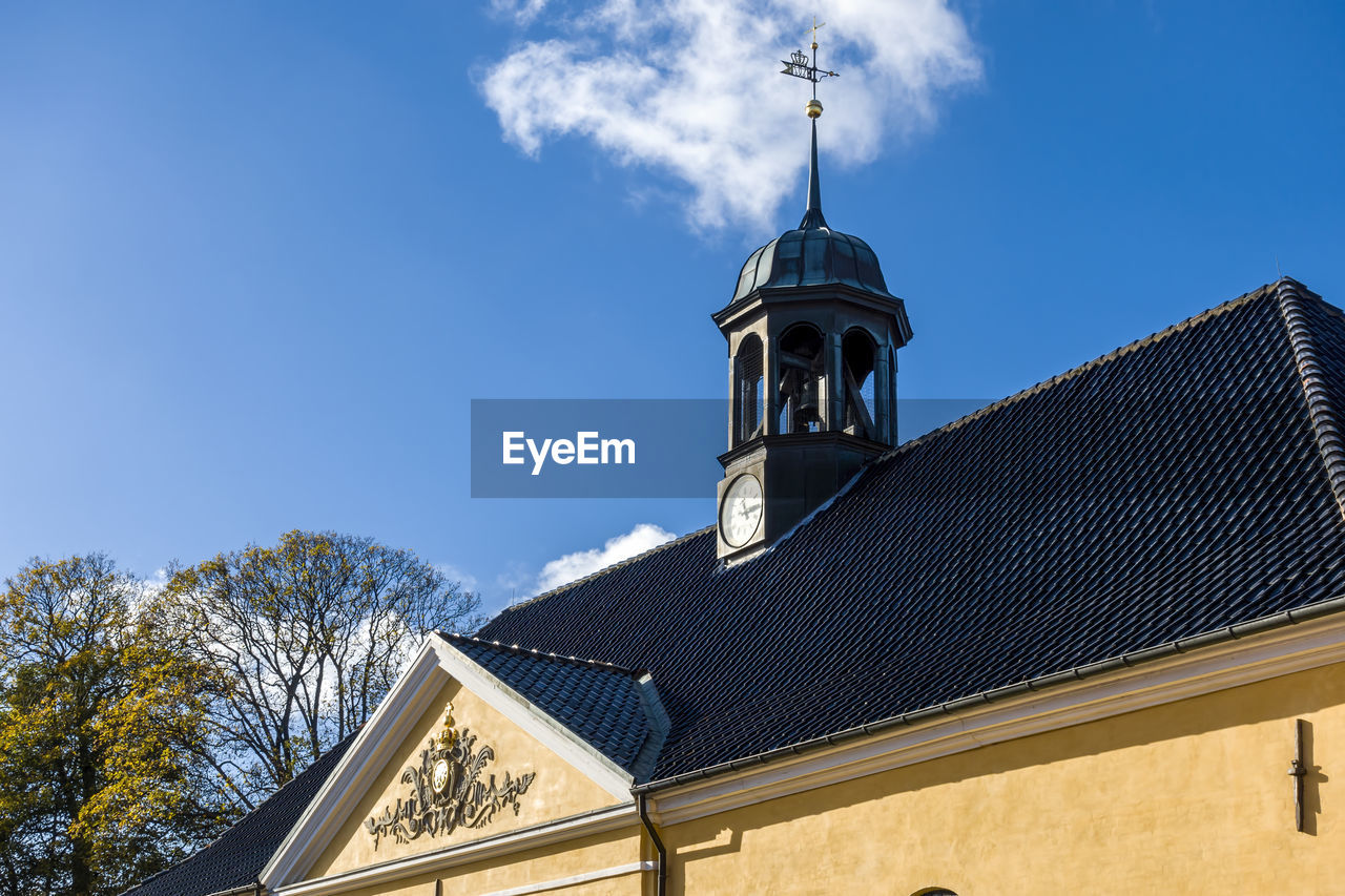 Low angle view of traditional building against sky