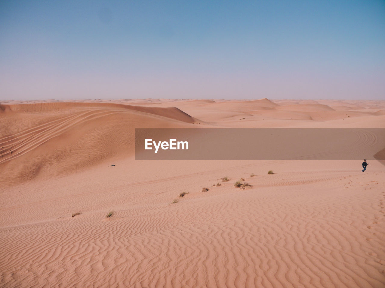 SCENIC VIEW OF SAND DUNE AGAINST SKY