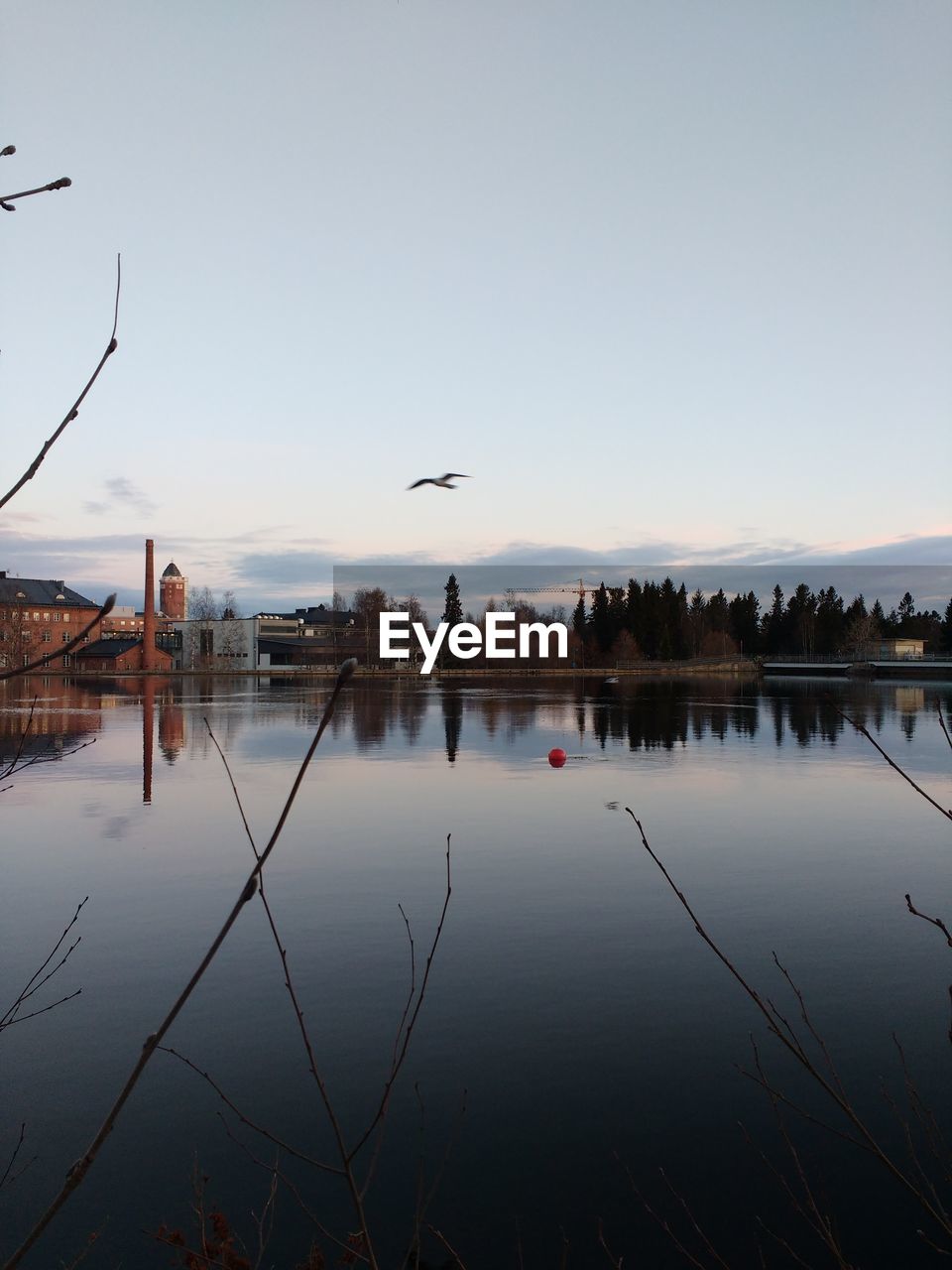 Reflection of cityscape in oulu finland