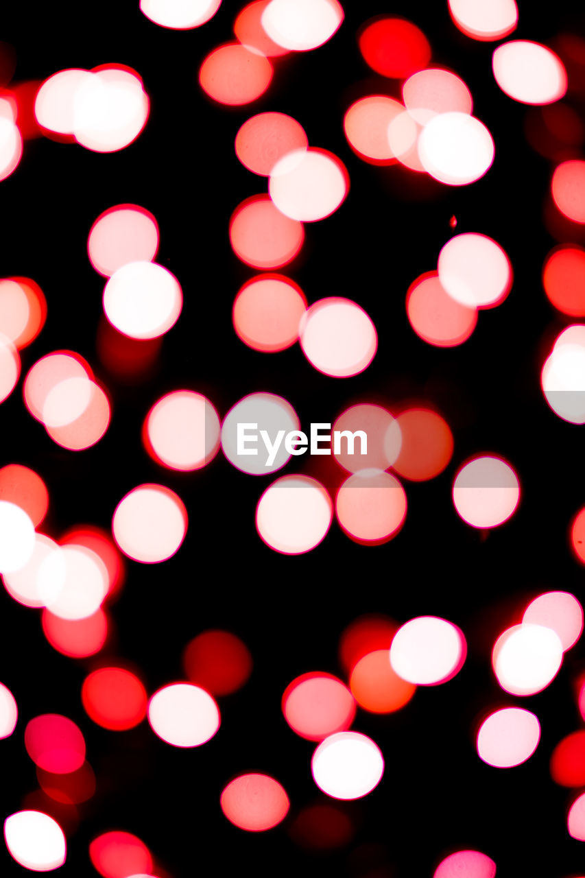 Defocused image of illuminated christmas lights