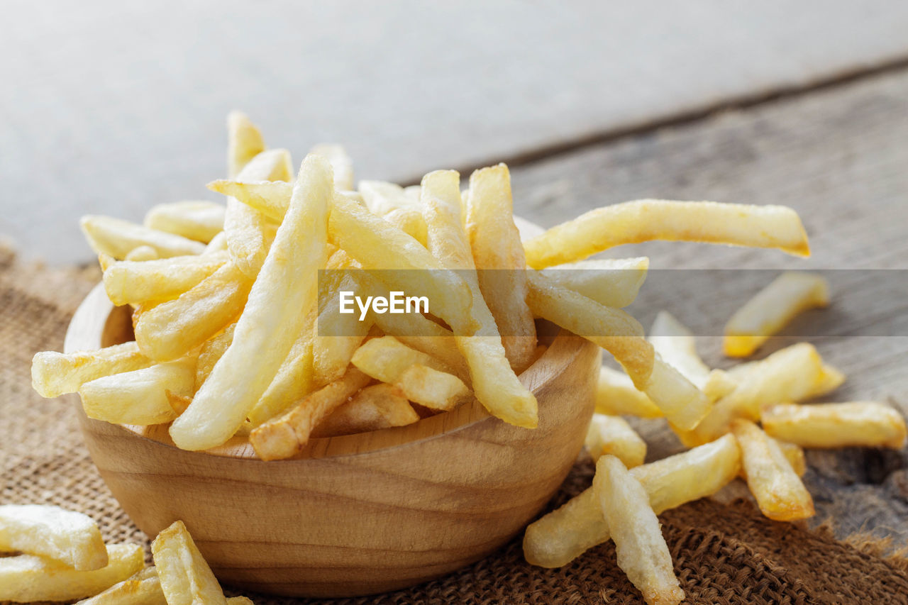 Close-up of fresh french fries