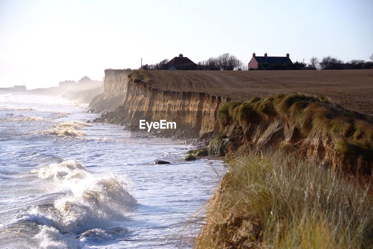 Coastal erosion is being increased by climate change.