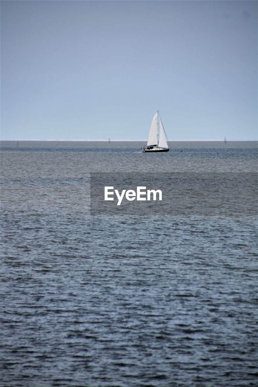 A sailing boat in the north sea