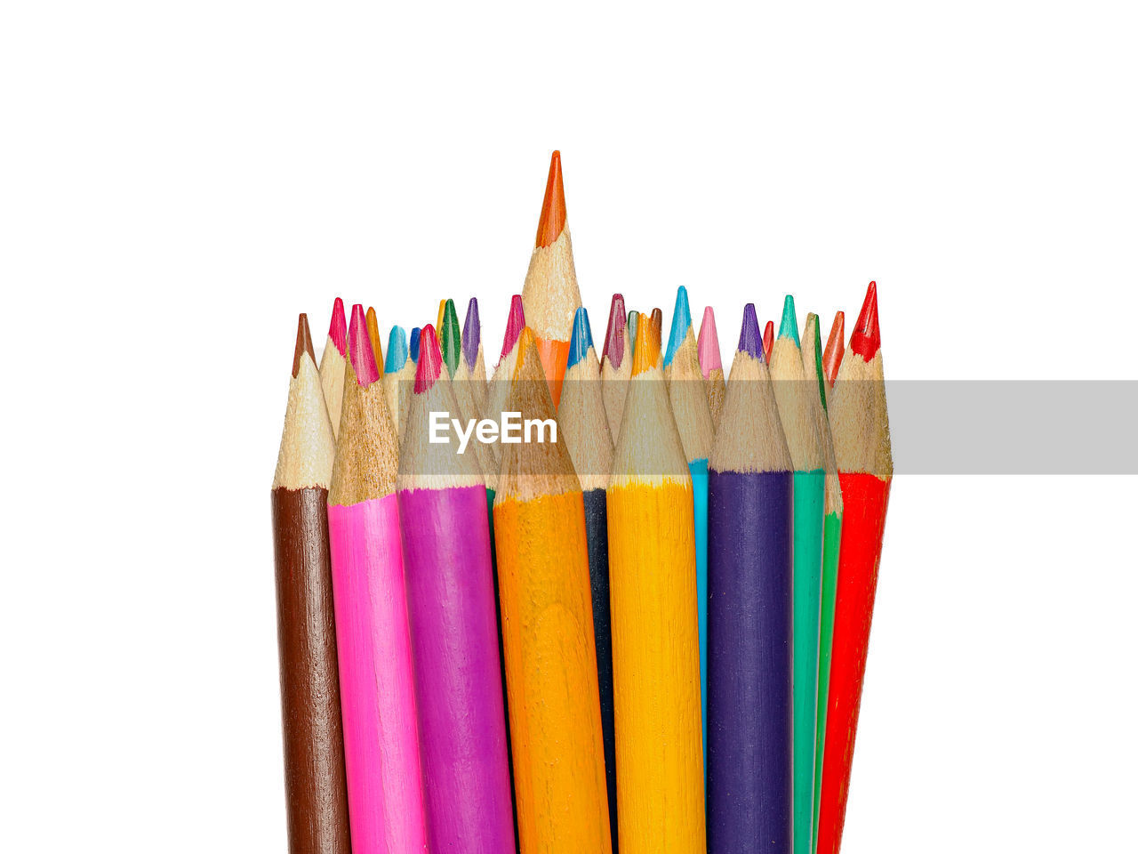 multi colored, pencil, white background, colored pencil, writing instrument, variation, large group of objects, cut out, craft, education, no people, indoors, studio shot, creativity, close-up, wood, office supplies, sharp, still life, magenta, yellow, vibrant color, in a row, art and craft equipment, collection