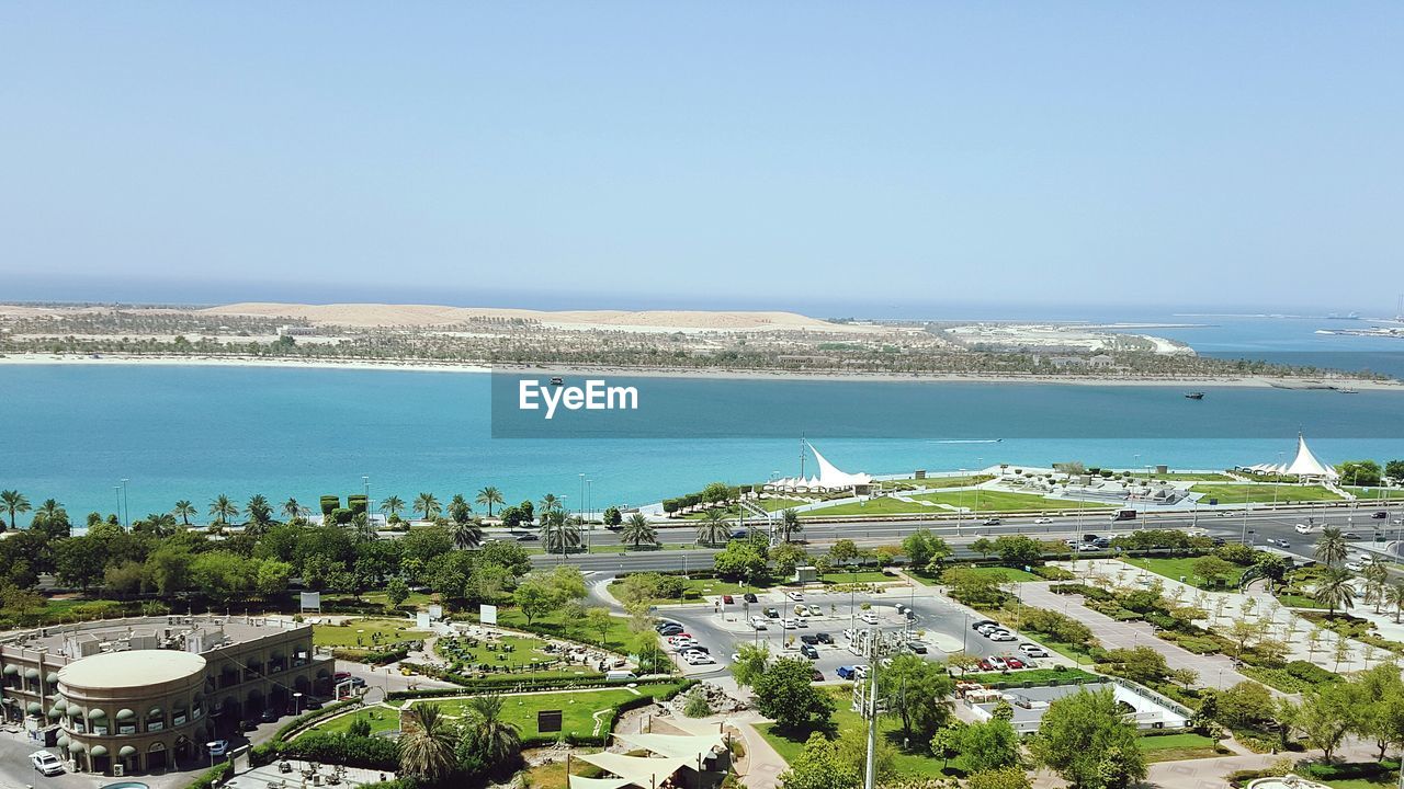 VIEW OF CITYSCAPE AGAINST CLEAR SKY