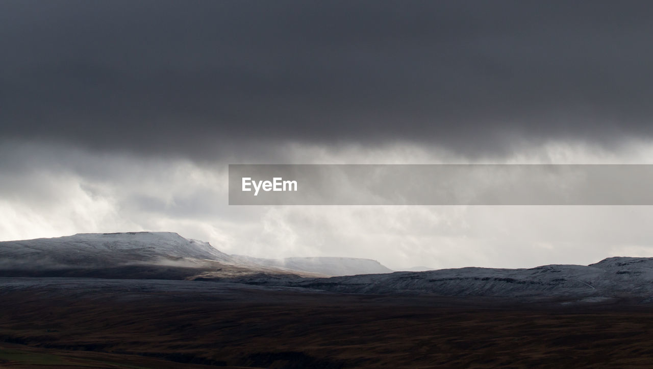 Scenic view of snowcapped mountain against sky