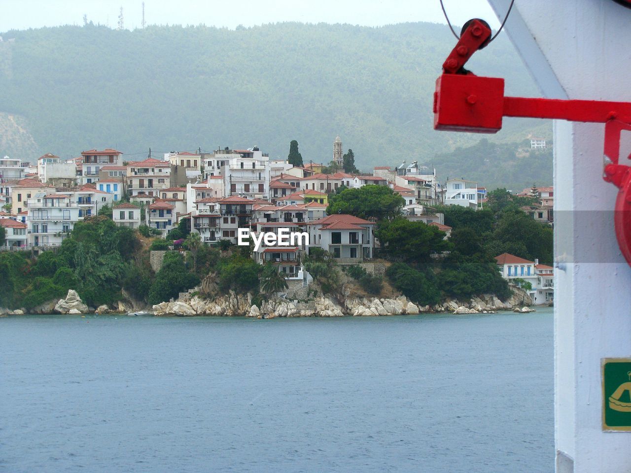 Residential buildings on greek island