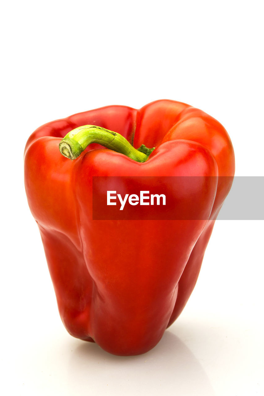 Close-up of bell pepper against white background
