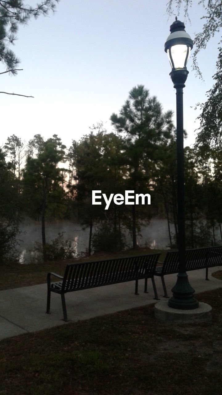 VIEW OF STREET LIGHT IN PARK