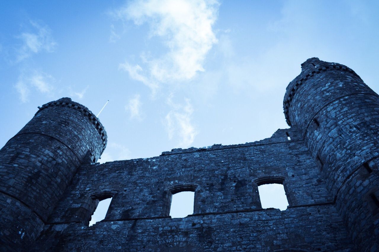 LOW ANGLE VIEW OF HISTORIC TOWER