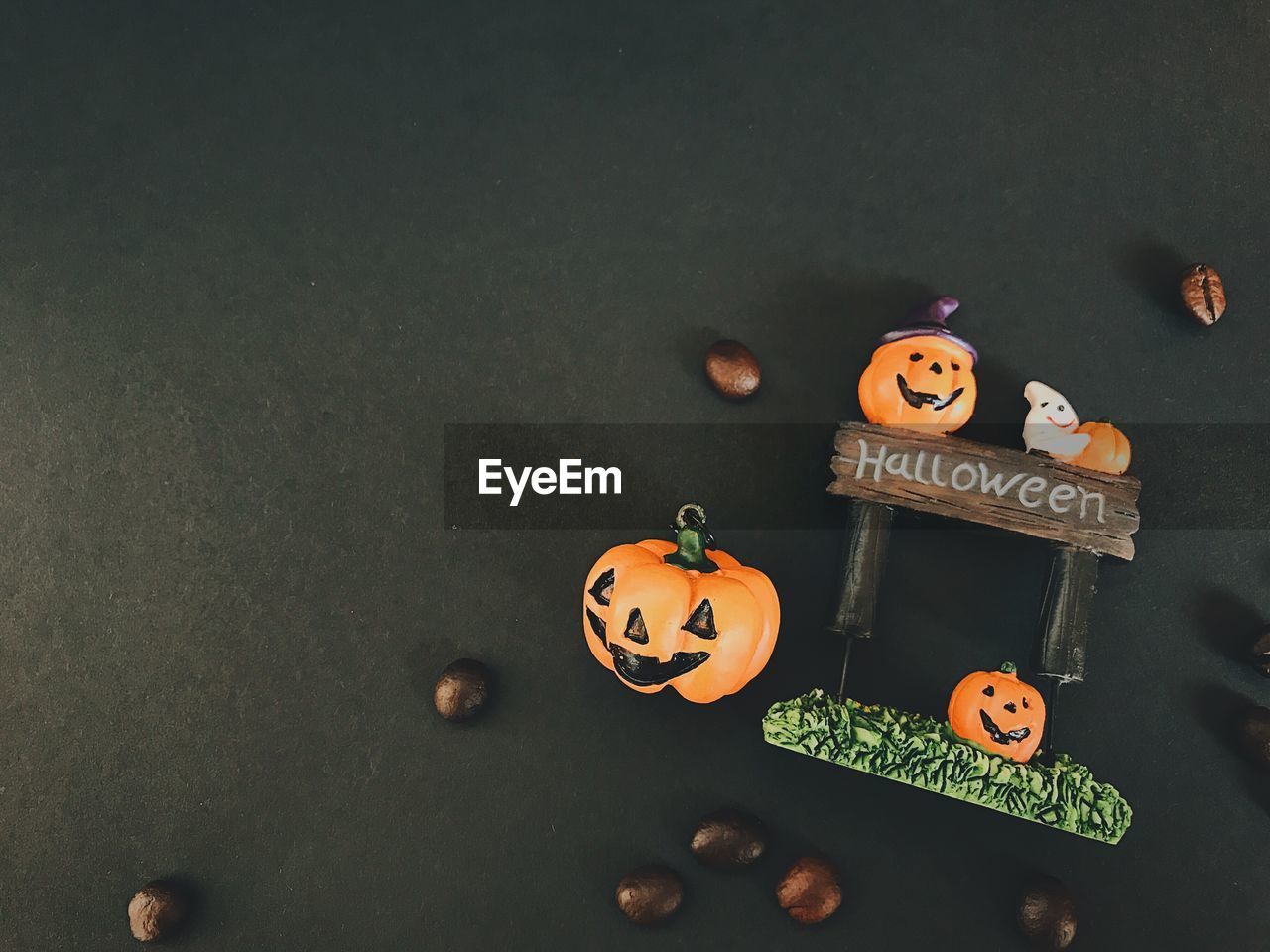 Close-up of halloween decoration on table