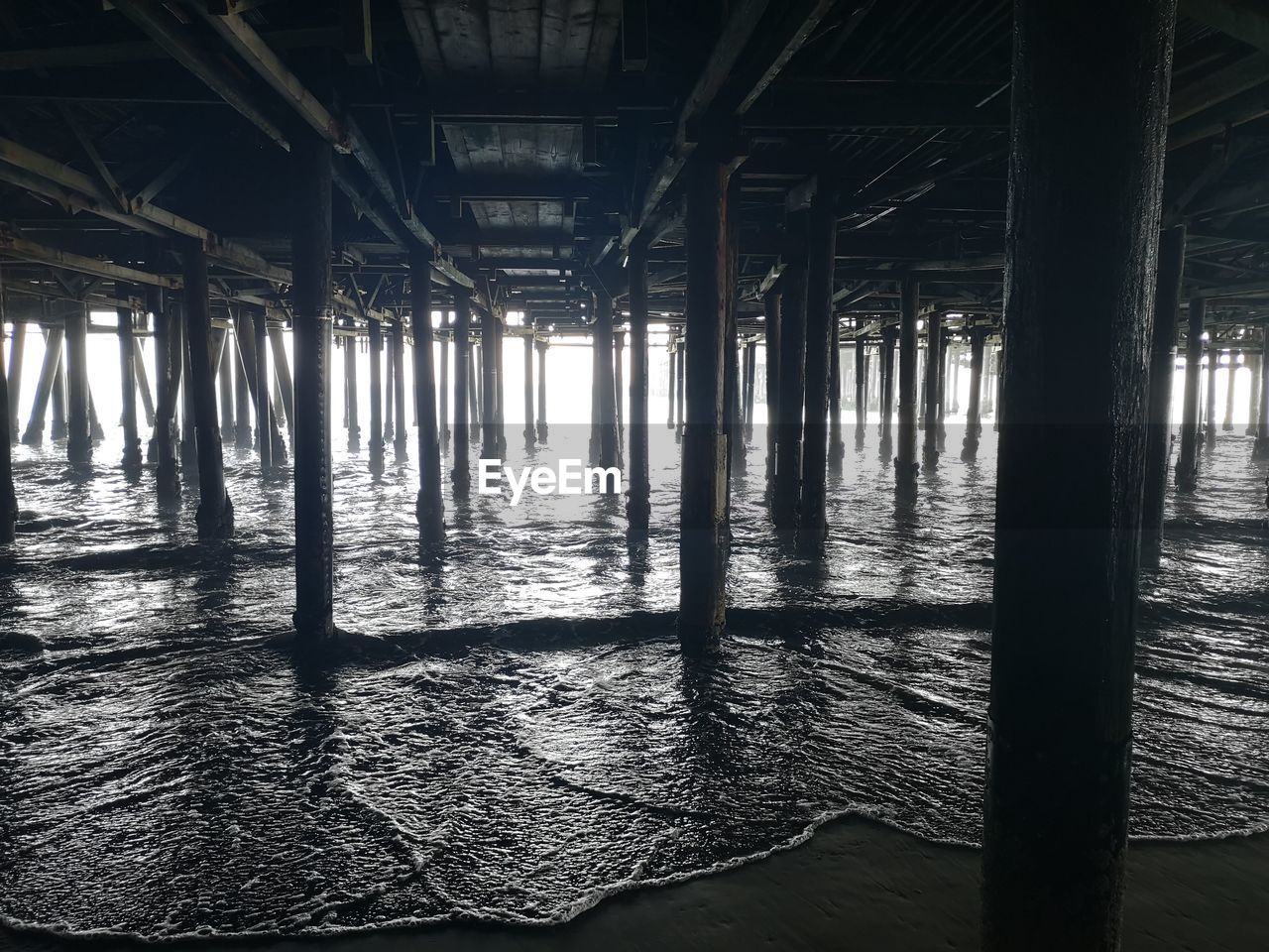 View of pier in sea