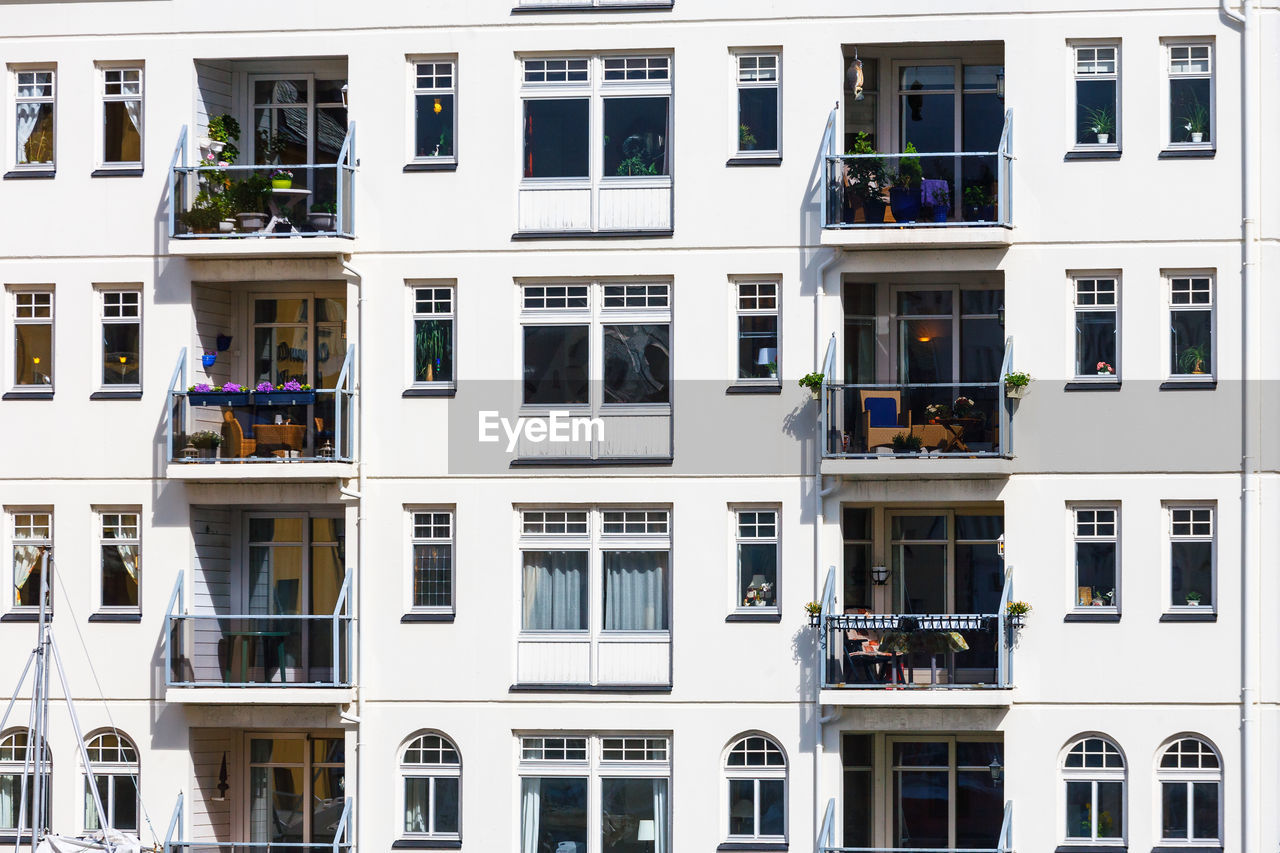 Apartment house with balconies