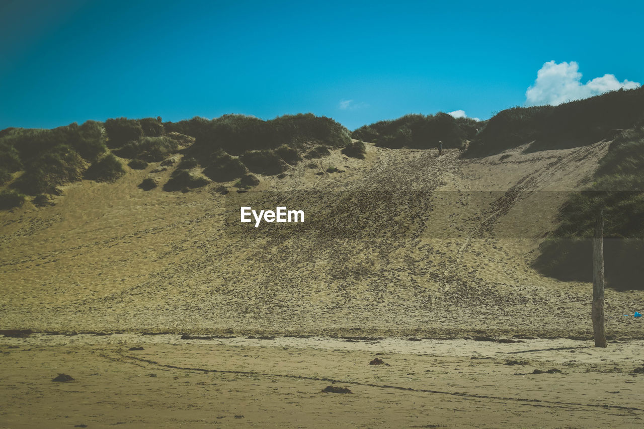 Scenic view of desert against sky