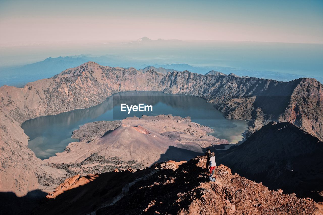 Landscape segara anak lake in mount rinjani lombok