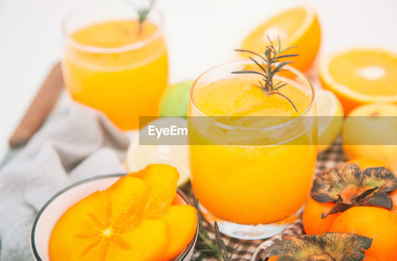 close-up of orange juice