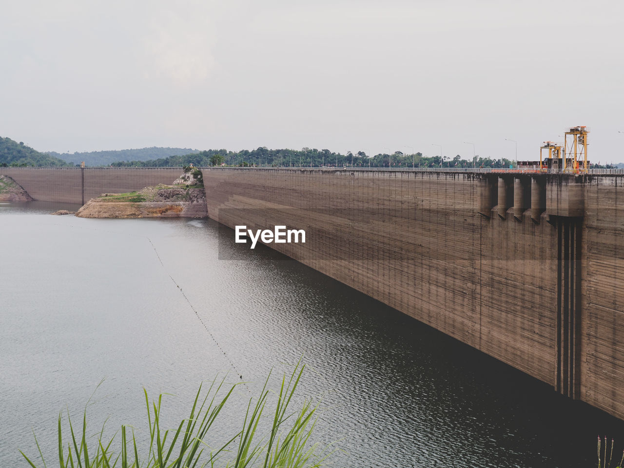 Scenic view of river against clear sky