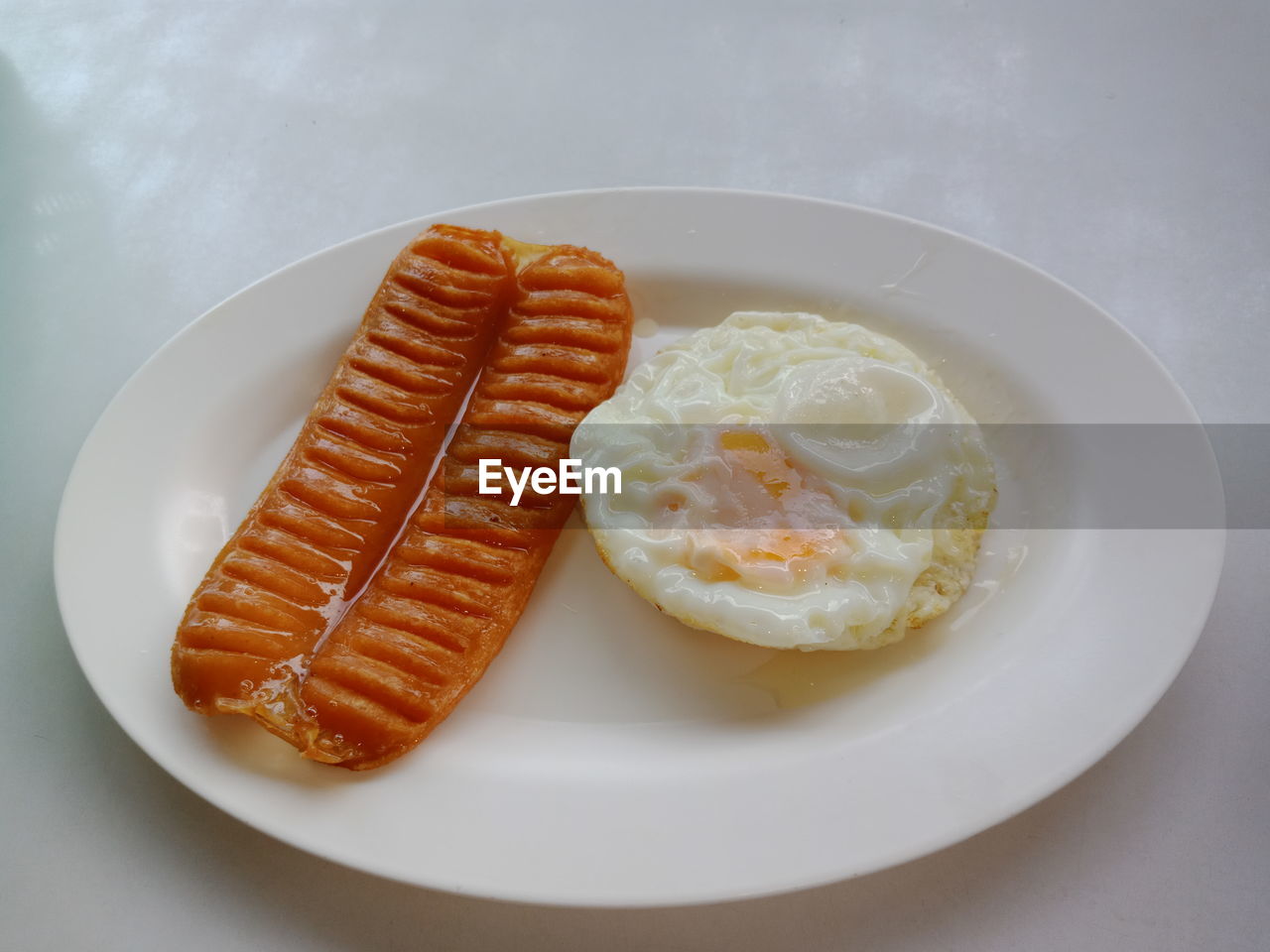 Close-up of breakfast served in plate