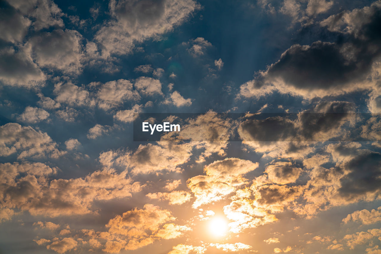 Low angle view of sky during sunset