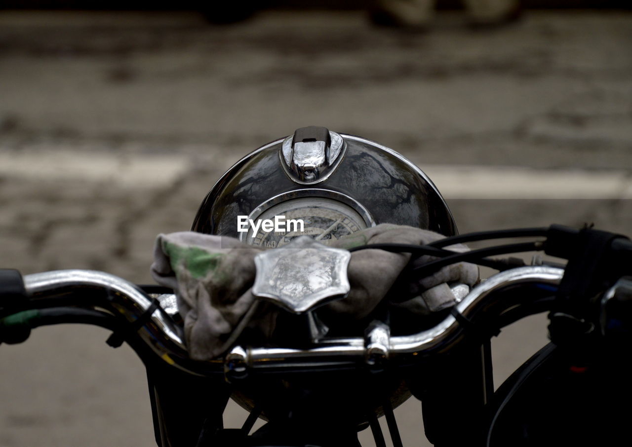 Close-up of motorcycle