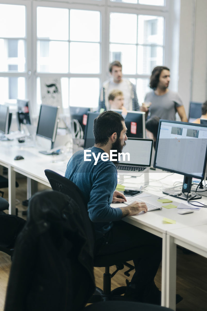 People working in office