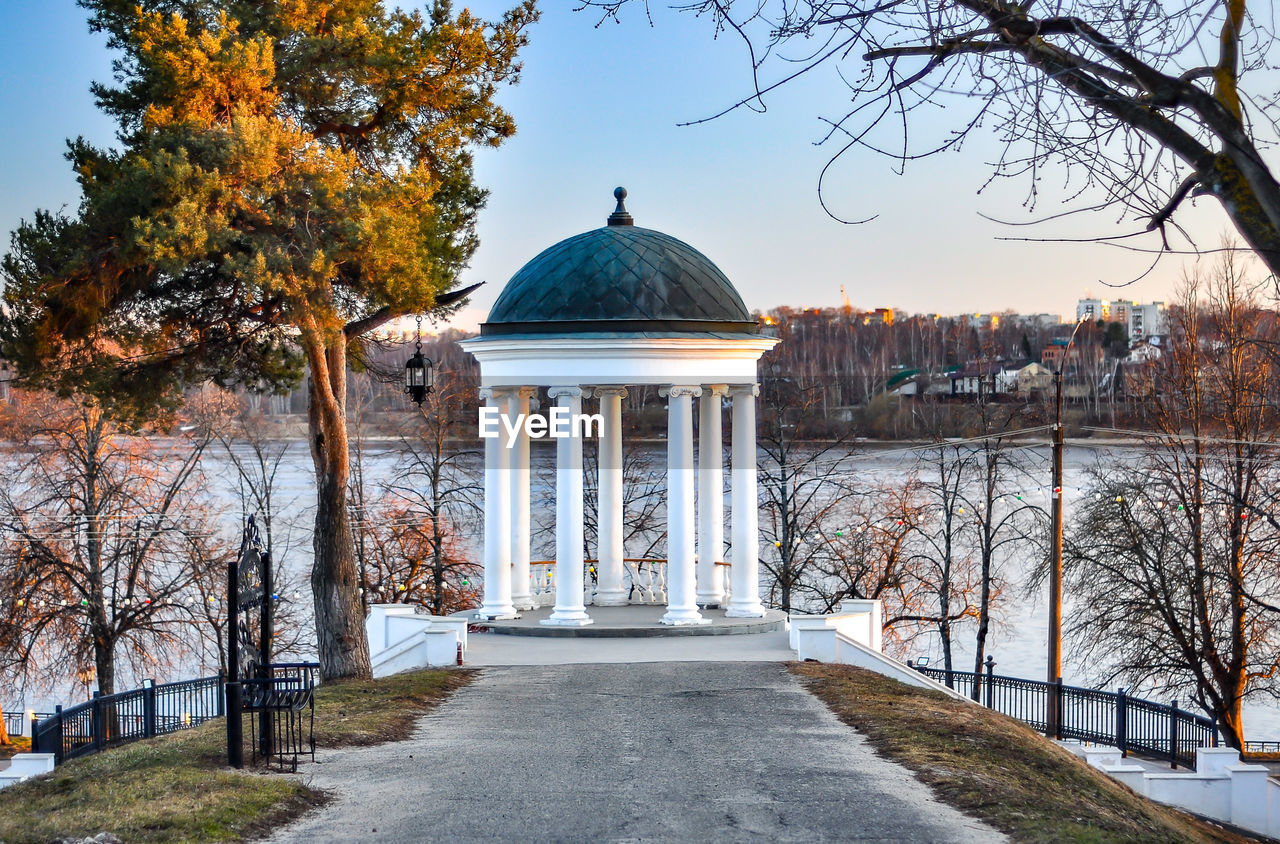 View of historic building. ostrovsky's gazebo.