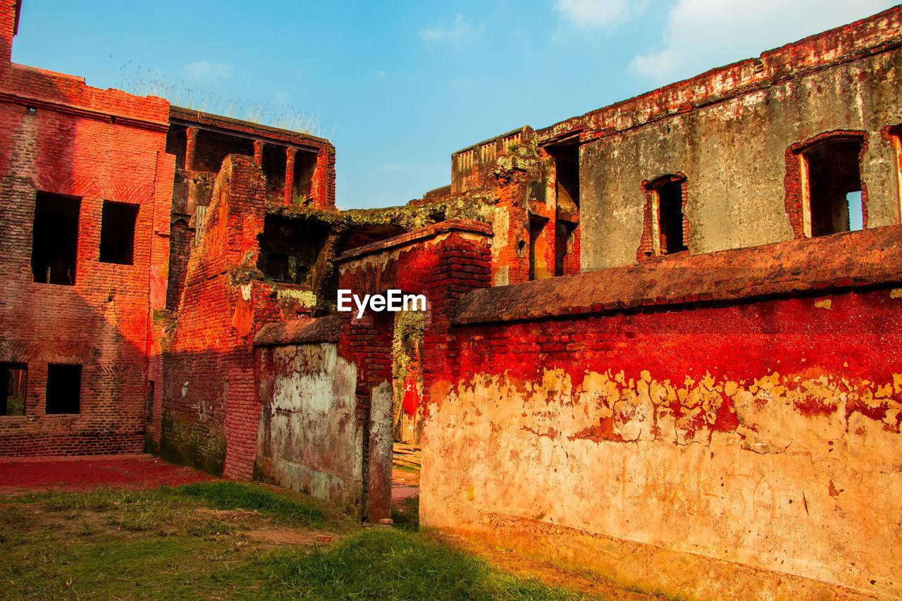 The ancient architecture of panam city in sonargaon. 