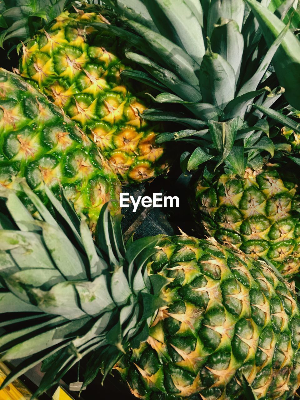 Close-up of pineapples for sale