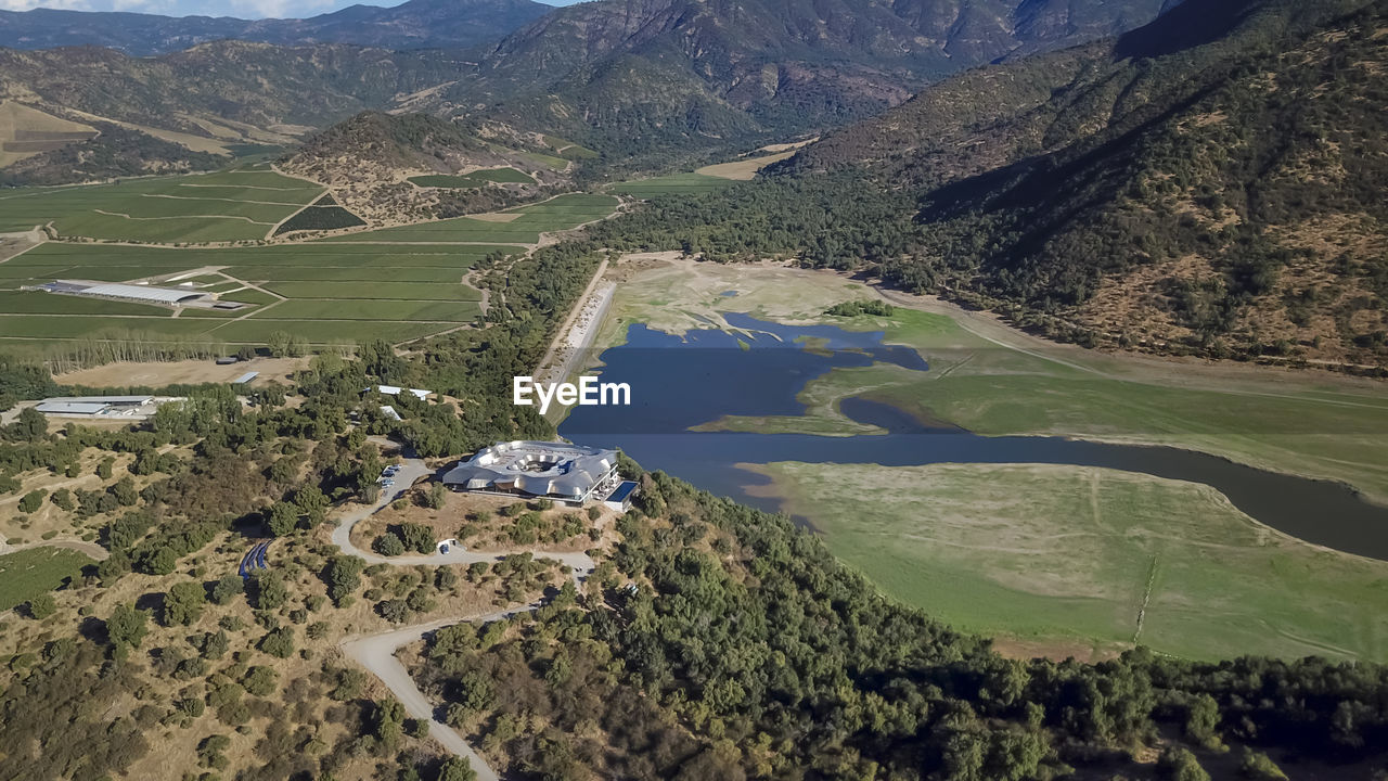 HIGH ANGLE VIEW OF MOUNTAIN LANDSCAPE