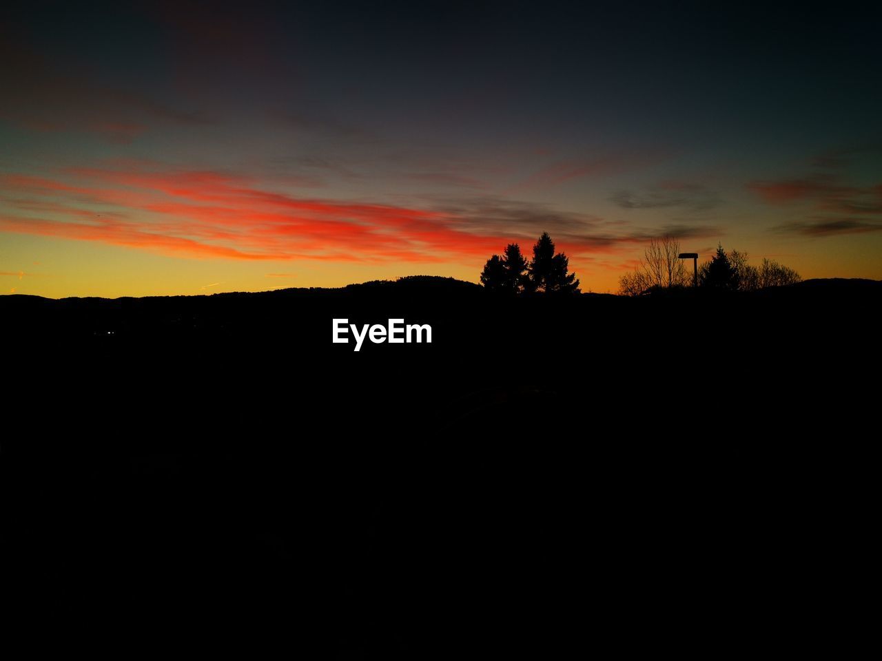 SILHOUETTE LANDSCAPE DURING SUNSET