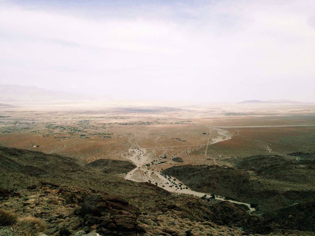 Landscape with rocky hill and valley