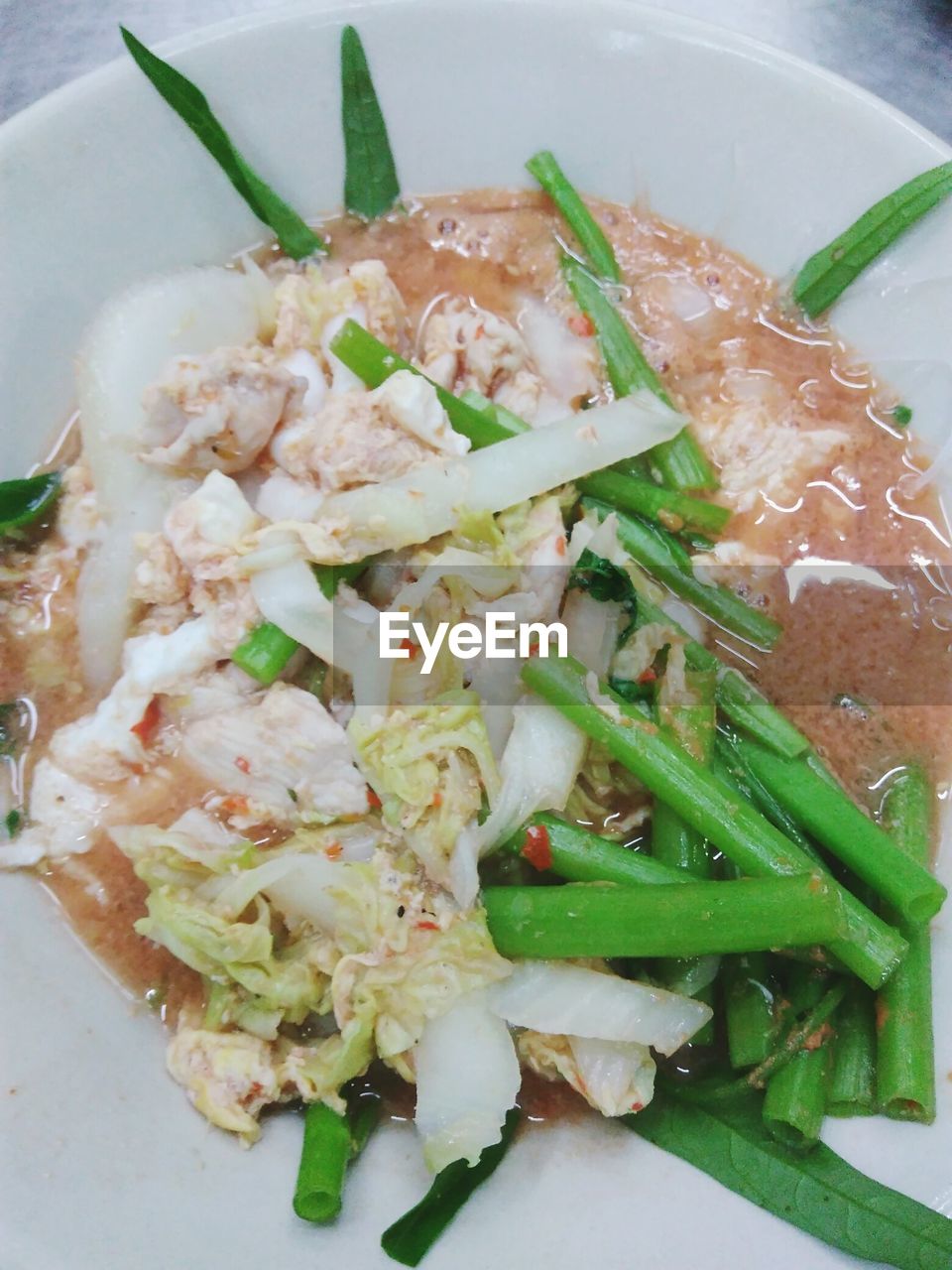 High angle view of salad in plate