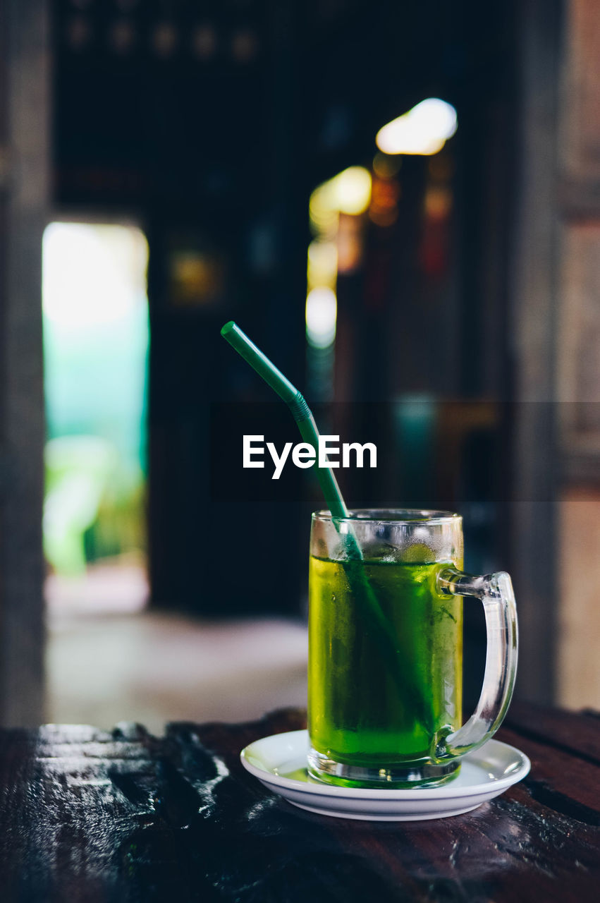 Close-up of drink on table