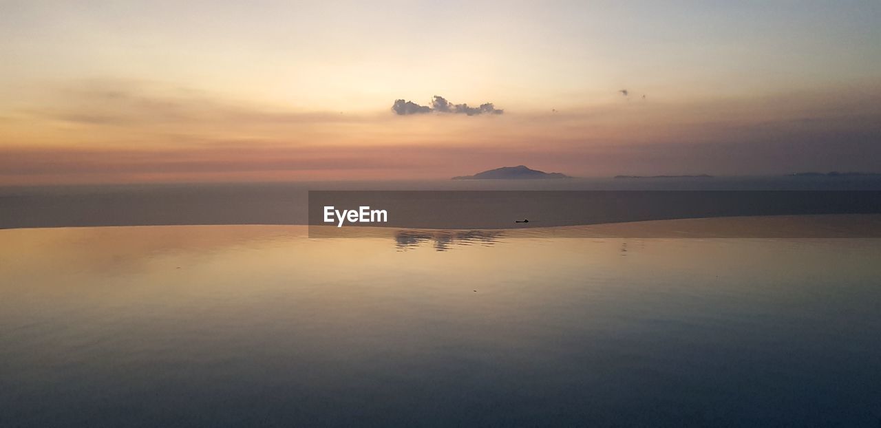 SCENIC VIEW OF SEA DURING SUNSET