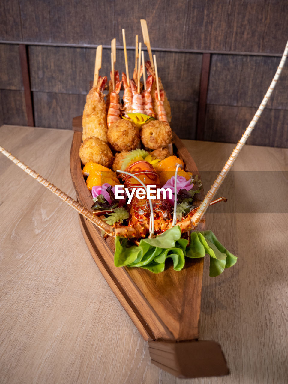 food and drink, food, healthy eating, vegetable, freshness, wood, wellbeing, meat, no people, produce, indoors, flower, high angle view, table, studio shot, still life, meal, root vegetable