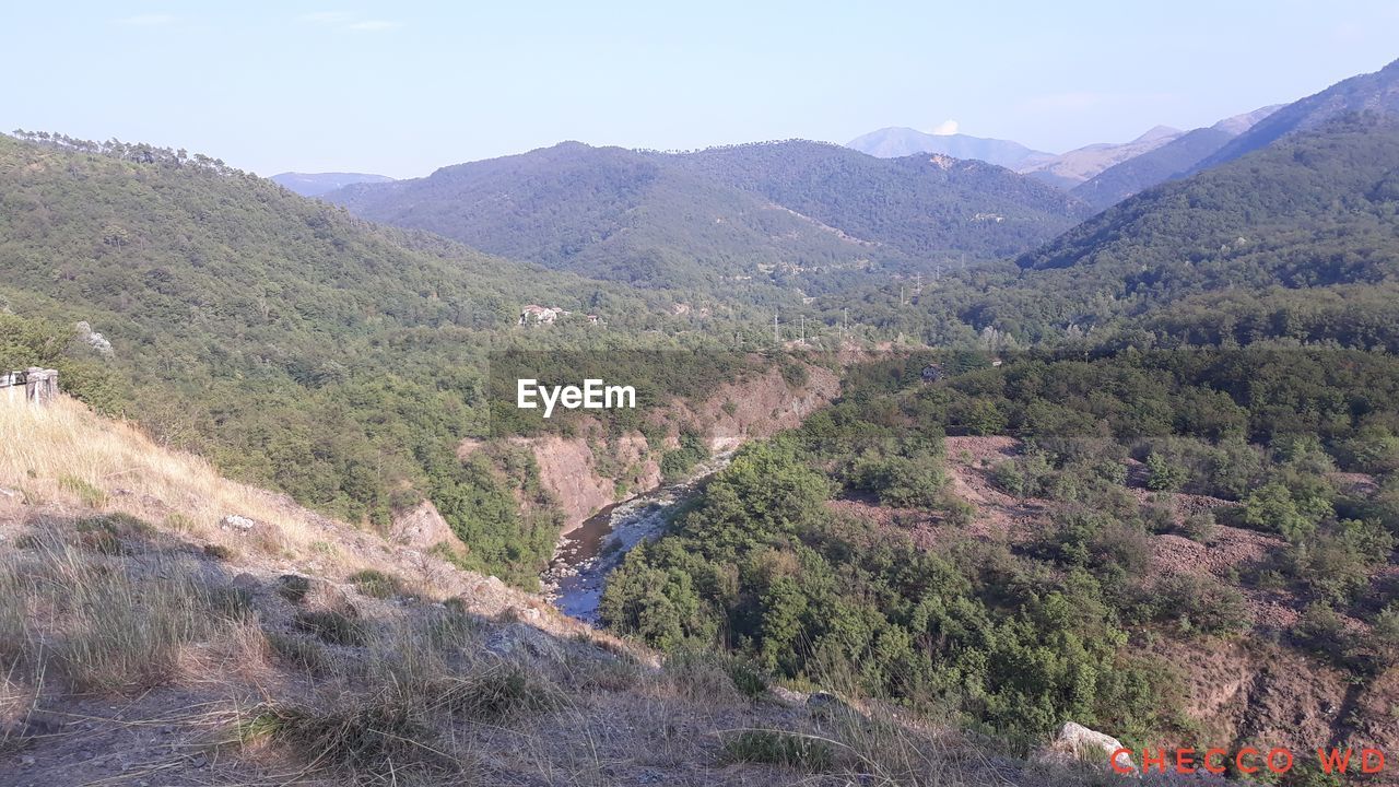 SCENIC VIEW OF LANDSCAPE BY MOUNTAINS AGAINST SKY