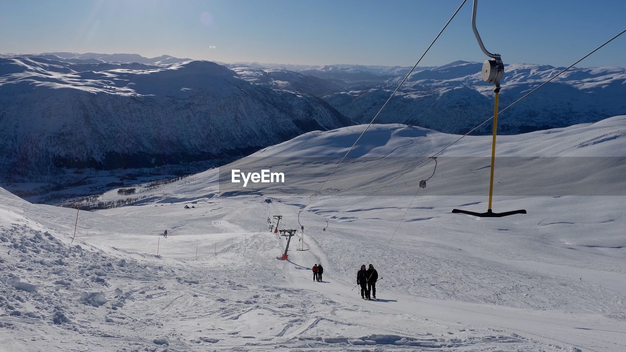 Scenic view of snowcapped mountains