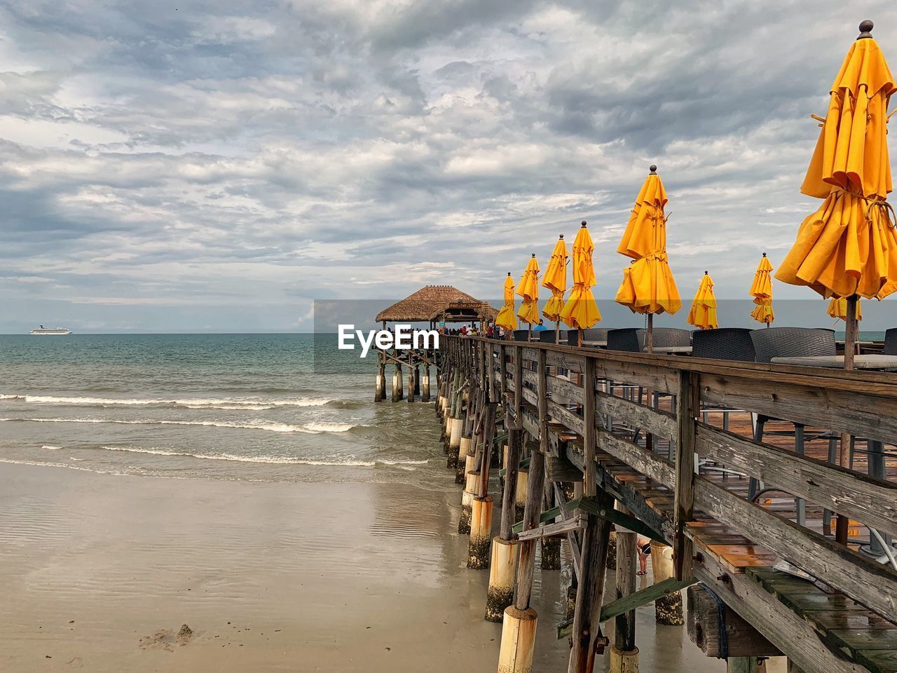 Panoramic view of beach against sky