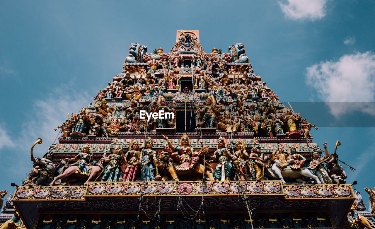 Low angle view of sri veeramakaliamman temple