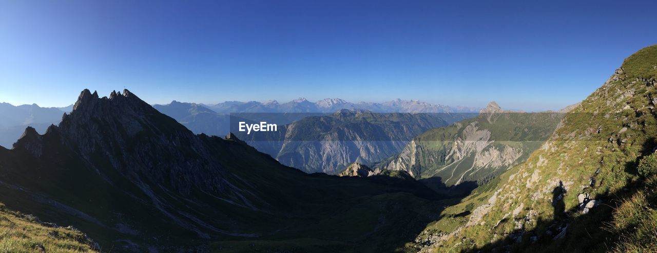 Panoramic shot of mountain range