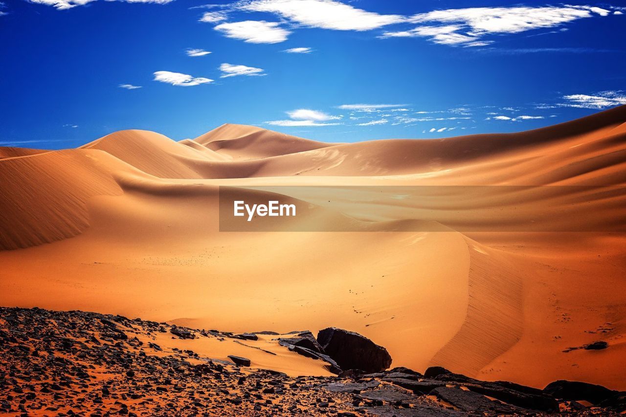 Scenic view of desert against sky