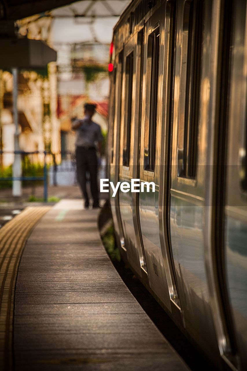 Train at railroad station