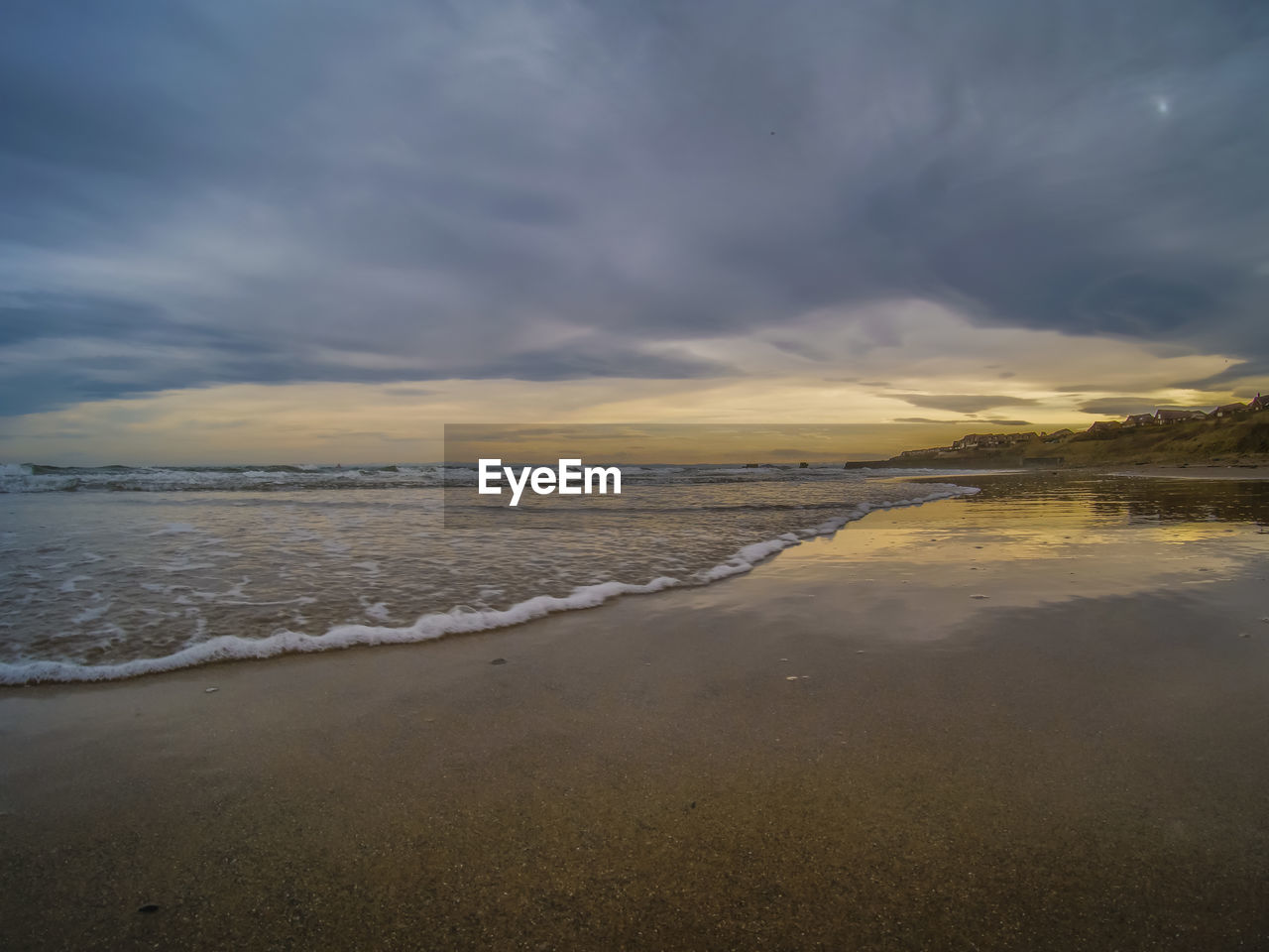 View of sea against cloudy sky